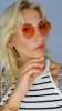 2526 Damskie okulary przeciwsłoneczne muchy ozdobne UV400